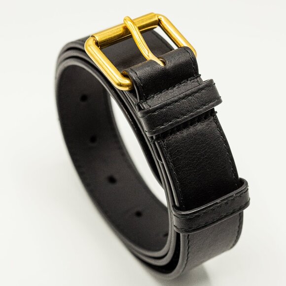 Women\'s Black Leather GG Marmont Waist Belt main image 5